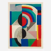 Icône by Sonia Delaunay, 1970, lithograph in colors, sold Dec 2023