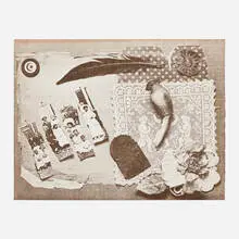 Fragments by Betye Saar, 1976, lithograph, sold Dec 2023