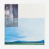 John Baldessari, The Overlap Series: Double Motorcyclists and Landscape (Icelandic 2003), 2003, lithograph in colors on Somerset