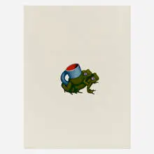 Double Frog Cup by Ken Price, 1968, lithograph in colors, sold Dec 2023