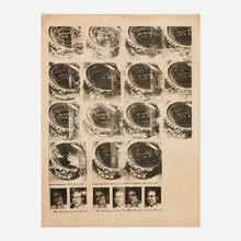 Death and Disaster series poster by Andy Warhol, c. 1963, photo screenprint on paper, sold Dec 2023