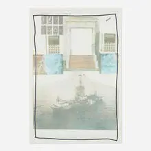 Arcanum VII by Robert Rauschenberg, 1981, screenprint in colors with cotton fabric and thread collage, sold Dec 2023