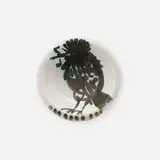 Oiseau au ver by Pablo Picasso, 1952, white earthenware ceramic ashtray with black oxide and white glaze, sold Dec 2023