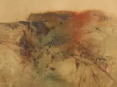 Lee Weiss, Abstract Tan and Brown, Watercolor on paper