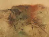 Lee Weiss, Abstract Tan and Brown, Watercolor on paper