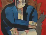 Carl Molno, Woman Sitting, WOMAN SITTING, watercolor on paper, signed lower right.