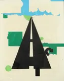Allan D'Arcangelo, LANDSCAPE II FROM P.M.II, silkscreen on mylar, LANDSCAPE II FROM P.M.II, silkscreen on mylar