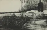 Ruth Leaf, Marsh, MARSH, signed lower right, numbered artist proof center in pencil. etching on paper.