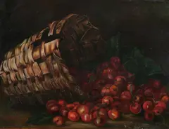 C. Lynn Coy, Basket of Cherries, Oil on canvas