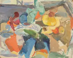 Mary Marshall, Untitled, ABSTRACT STILL LIFES: THREE WORKS, two oil on board and one oil on canvas