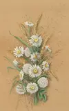 Lucia Smith Bliss, Bouquet of Wheat and Daisies, Gouache