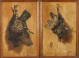 F. Miller, TWO WORKS: GROUSE STILL LIFE, each work signed lower right, Oil on canvas. - Each