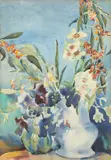 Elizabeth Hill Blaney, Vase of Flowers, Watercolor
