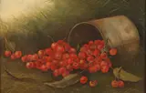 Pail of Cherries by American School, PAIL OF CHERRIES, oil on board mounted on panel, sold Sep 2016