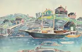John R. Koopman, Port-Aux-Bas, Watercolor