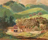 Lawrence Frederic Hosmer, Street in Daytown, Oil on canvas.