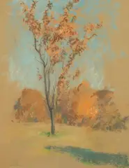 Agnes Lawrence Pelton, Fall Landscape, Pastel
