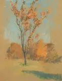 Agnes Lawrence Pelton, Fall Landscape, Pastel