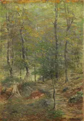 Edward Rook, Forest Interior, Oil on canvas