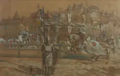 John Rettig, The Joust, Pastel