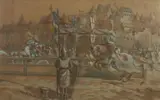 John Rettig, The Joust, Pastel