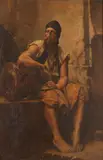 Laborer at Cistern by Continental School, LABORER AT CISTERN, oil on canvas, sold Sep 2016