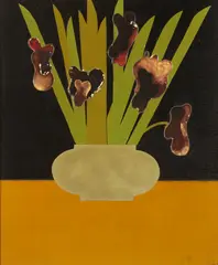 Hilaire Hiler, Bouquet of Irises, Oil on board