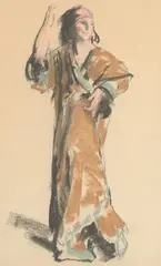 Lady Dancing by Robert Henri, Pastel, sold Sep 2016
