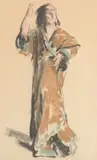 Robert Henri, Lady Dancing, Pastel