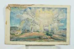 Allyn Cox, Study for the Resurrection, Watercolor on paper