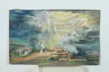 Allyn Cox, Study for the Resurrection, VARIATION OF VERSION 1, pastel on cardboard