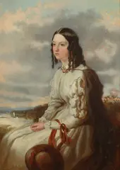 A.J. Harris, Portrait of Miss Harris, PORTRAIT OF MISS HARRIS, oil on canvas