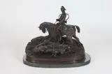 Valet de Chasse by Pierre-Jules Mêne, LOUIS XV ET SA HARDE, bronze - Height: 26 in, offered Nov 2016
