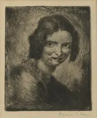 Augustus John, Portrait of Woman, Etching