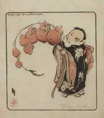 Helen Hyde, Untitled, THE DARUMA BRANCH and HAPPINESS FLOWER: TWO WORKS, each signed in pencil and stamped lower margin