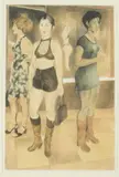 Raphael Soyer, Eighth Avenue, Color lithograph