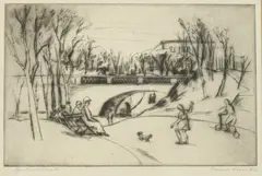 Central Park by Ernest Fiene, Etching, sold Nov 2016