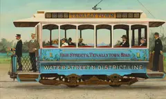 Robert Sivard, Tenallytown Trolley 1890, (Washington,D.C.), Oil on board