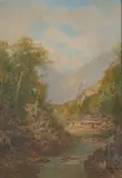 Canadian Landscape with Mountains by Otto Reinhold Jacobi, Oil on canvas, offered Nov 2016