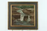 River Falls by American School, Oil on canvas, offered Nov 2016