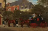 William Henry Wheelwright, Coaching Scene, COACHING SCENE, oil on canvas