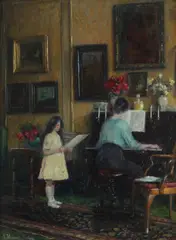 Valentin Willaert Fontan, The Recital, Oil on canvas