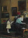 Valentin Willaert Fontan, The Recital, Oil on canvas