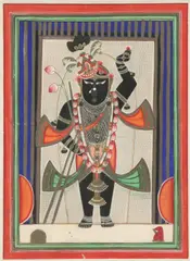 Krishna by Anonymous, Ink and color on paper, offered Dec 2016