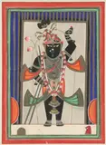 Anonymous, Krishna, Ink and color on paper