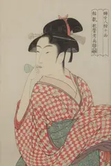 Kitagawa Utamaro, Ten Classes of Women'S Physiognomy, Together with one color woodcut