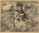 Agnes Tait, Nousho Child, Lithograph
