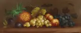 E. Steele, Fruit Still Life, Oil on board