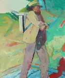 Binks, Woodsman, Oil on canvas