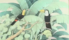 Sudarso, Tropical Birds, Oil on canvas, signed